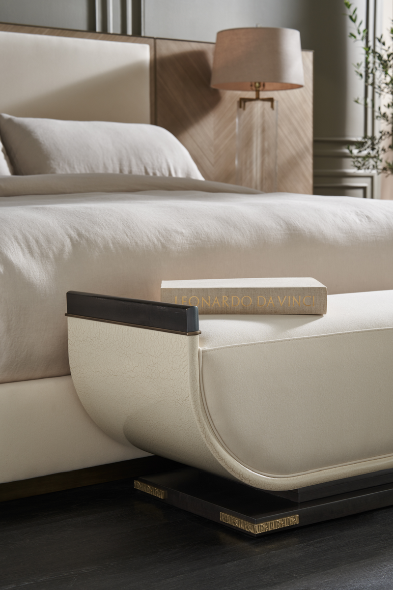 Lit Crème à Panneaux Ailes | Caracole Anthology | Meubleluxe.fr