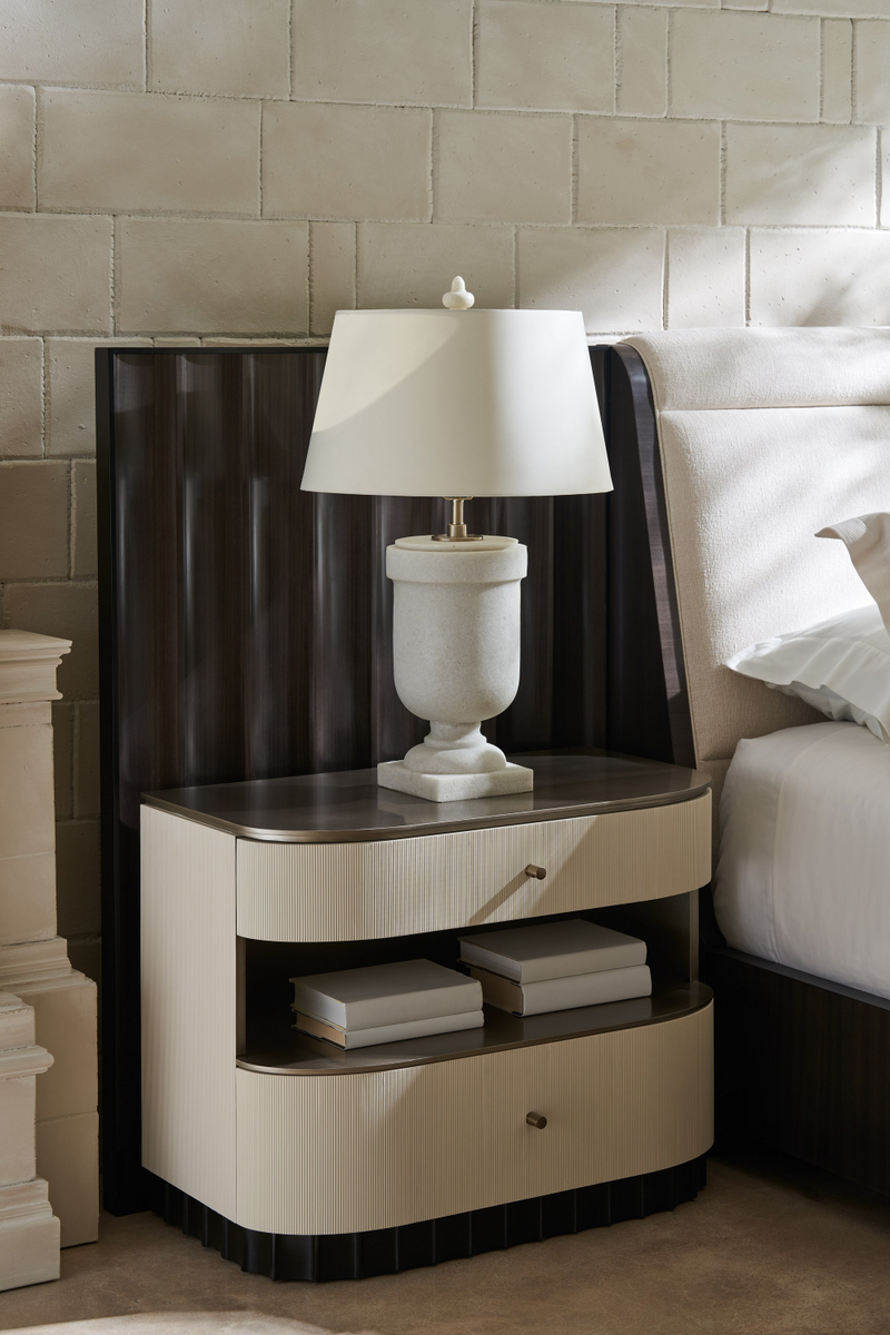 Lit Moderne Brun Foncé | Caracole Slow Wave | Meubleluxe.fr