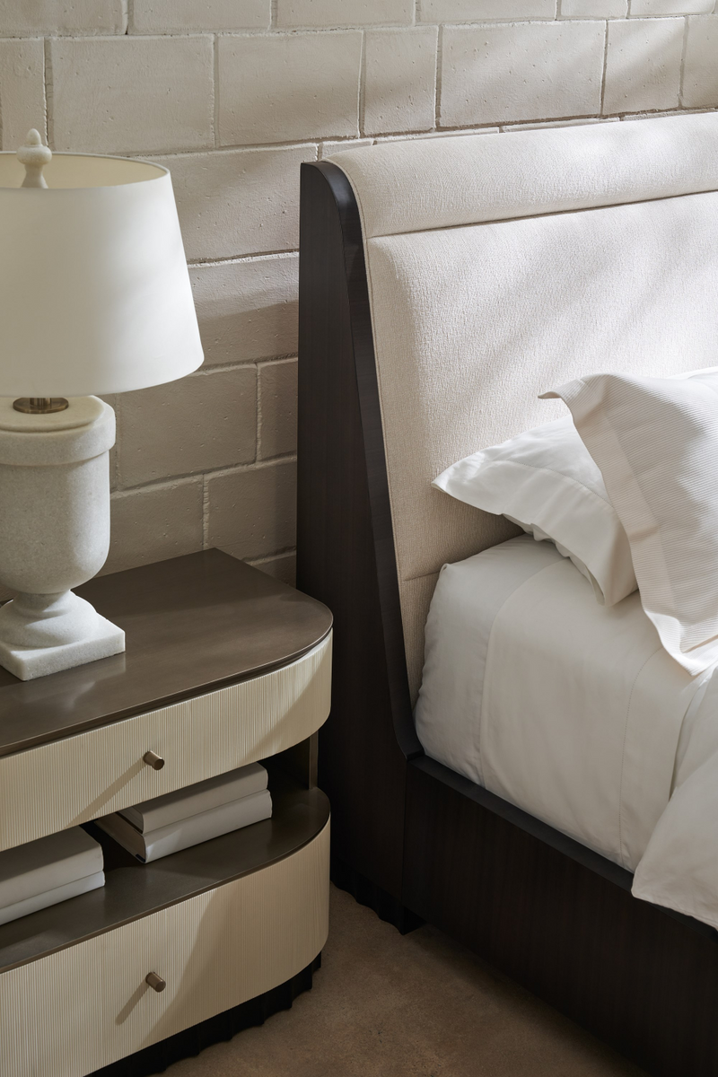 Lit Moderne Brun Foncé | Caracole Slow Wave | Meubleluxe.fr