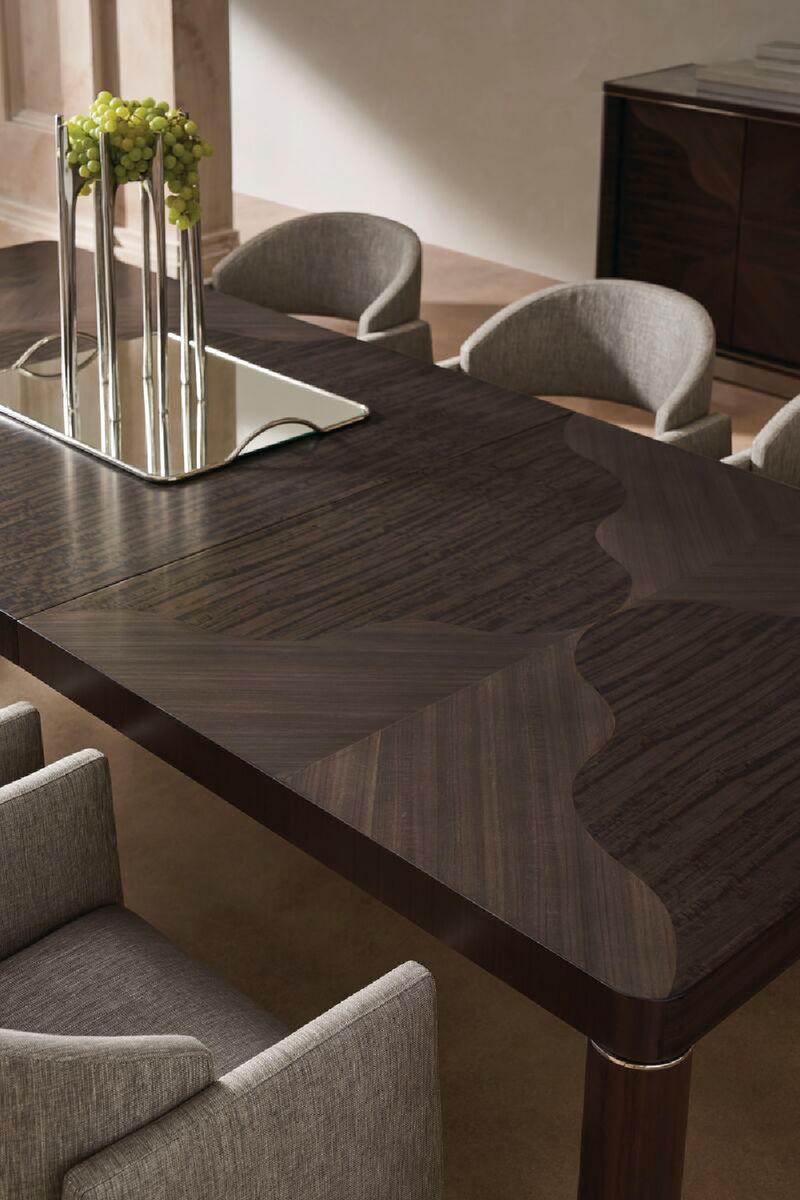 Table de salle à manger rectangulaire en bois d'eucalyptus | Caracole Mirror | Meubleluxe.fr