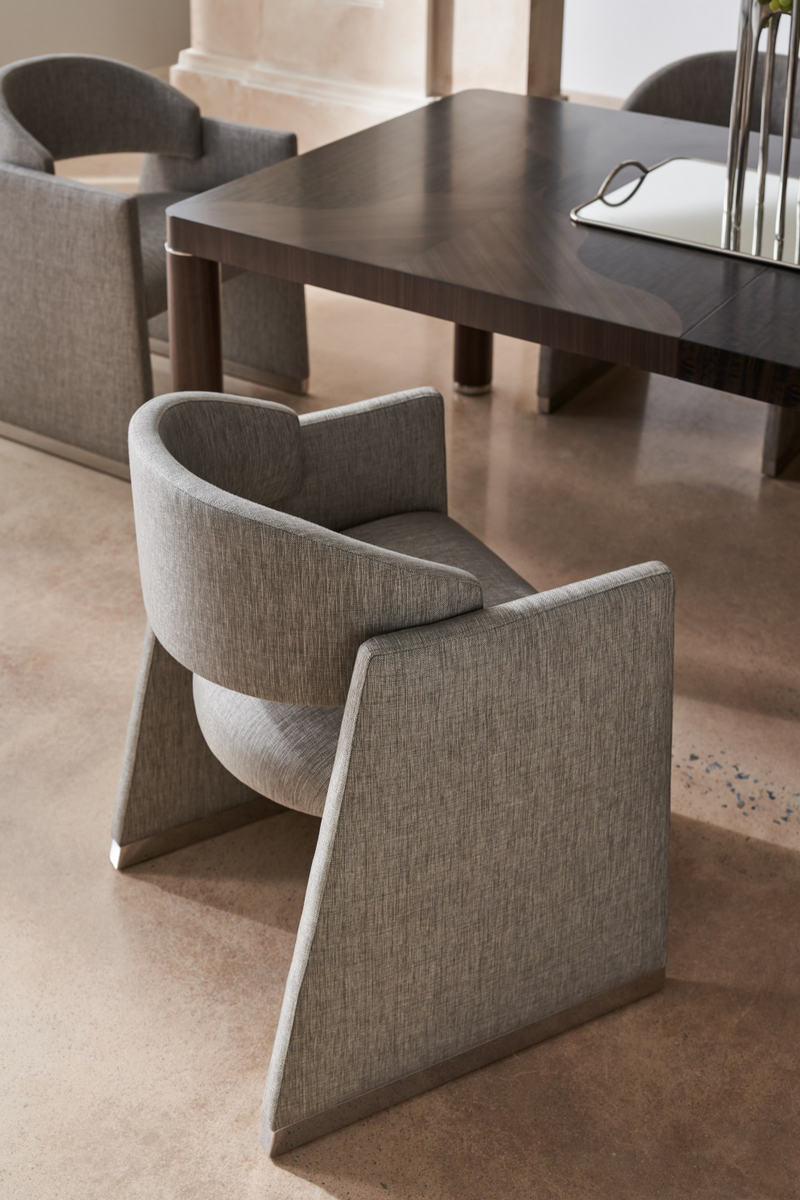 Chaise de salle à manger géométrique grise | Caracole Polish Off | OROA.fr