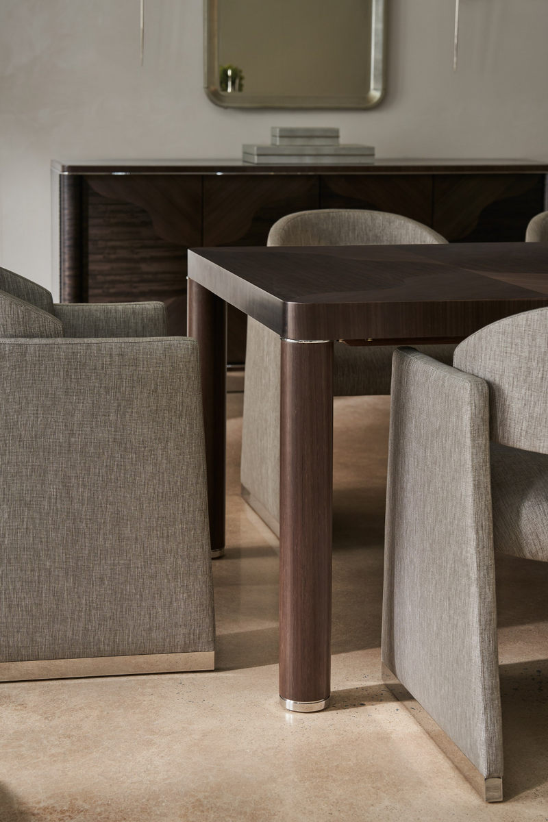 Chaise de salle à manger géométrique grise | Caracole Polish Off | OROA.fr