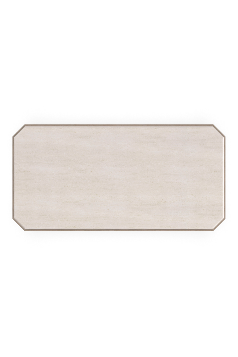 Table Basse en Travertin Crème | Caracole Alloy | OROA.fr