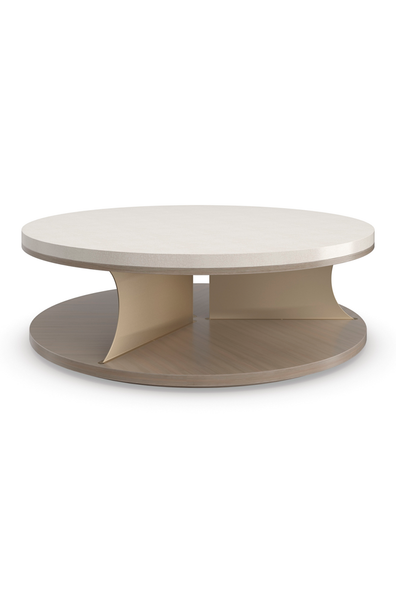 Table basse ronde en bois de Koto | Caracole Braces | Meubleluxe.fr