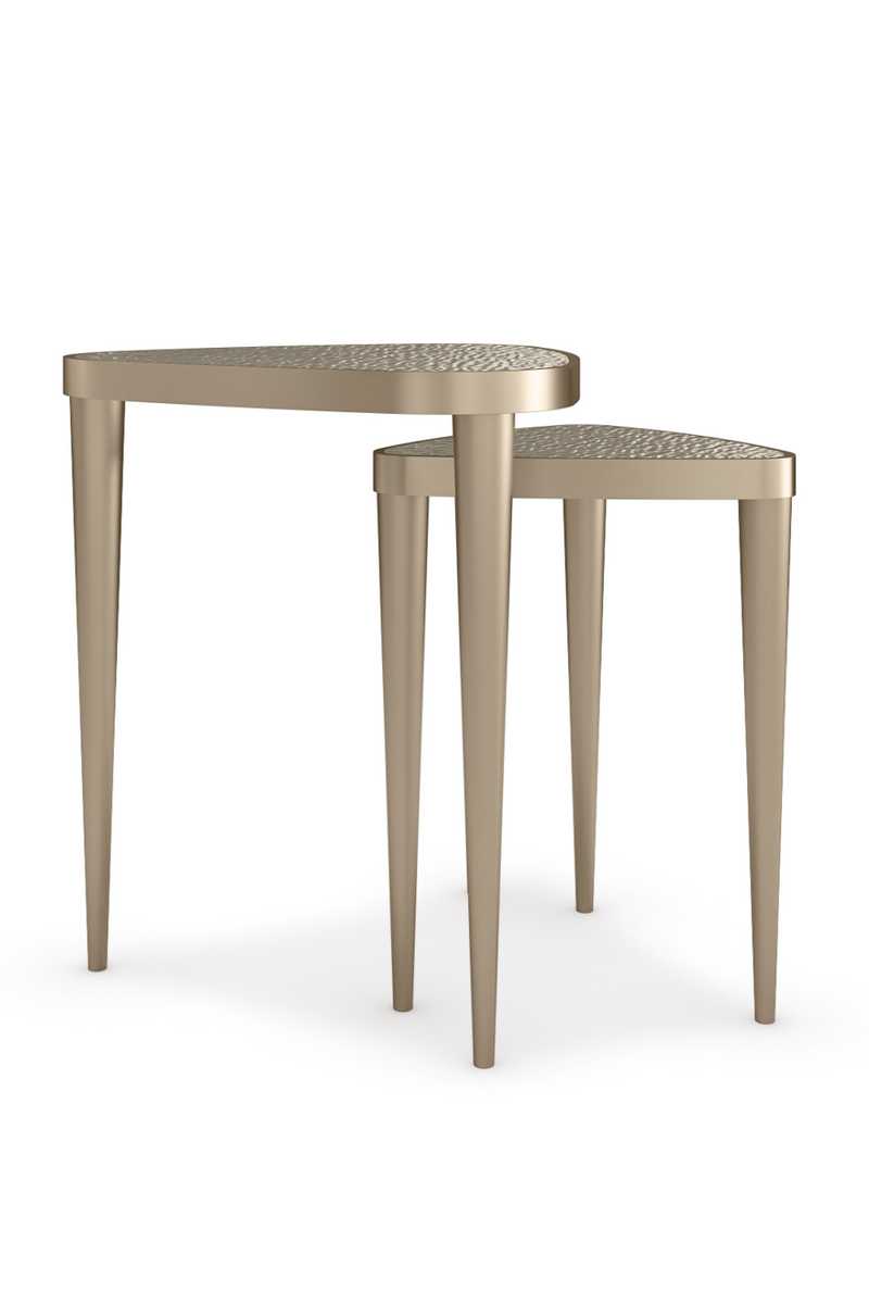 Table d'appoint gigogne en laiton brossé | Caracole Cuff