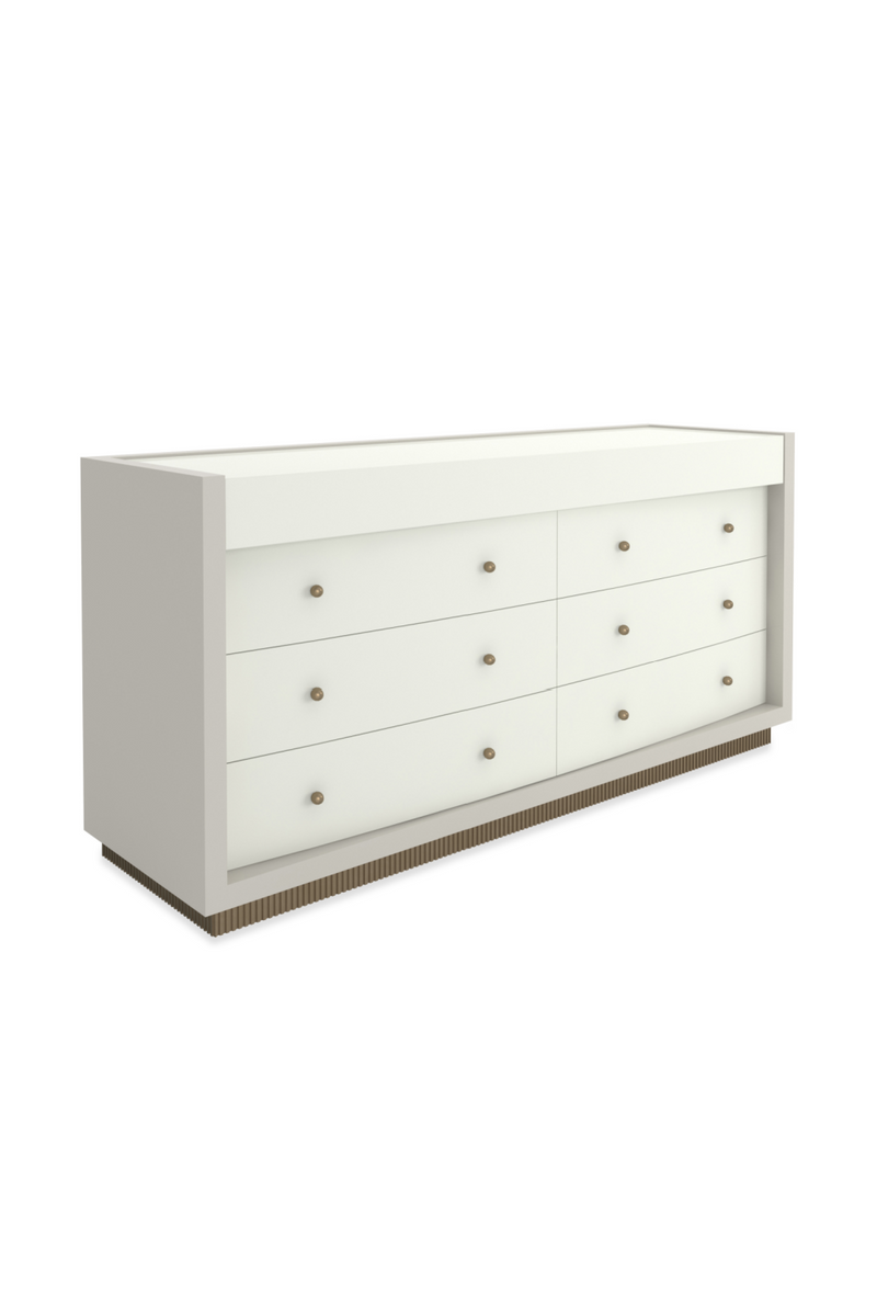 Commode Blanche à 8 Tiroirs | Caracole Calais | OROA.fr