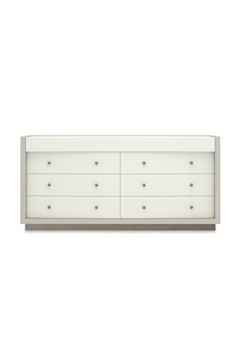 Commode Blanche à 8 Tiroirs | Caracole Calais | OROA.fr