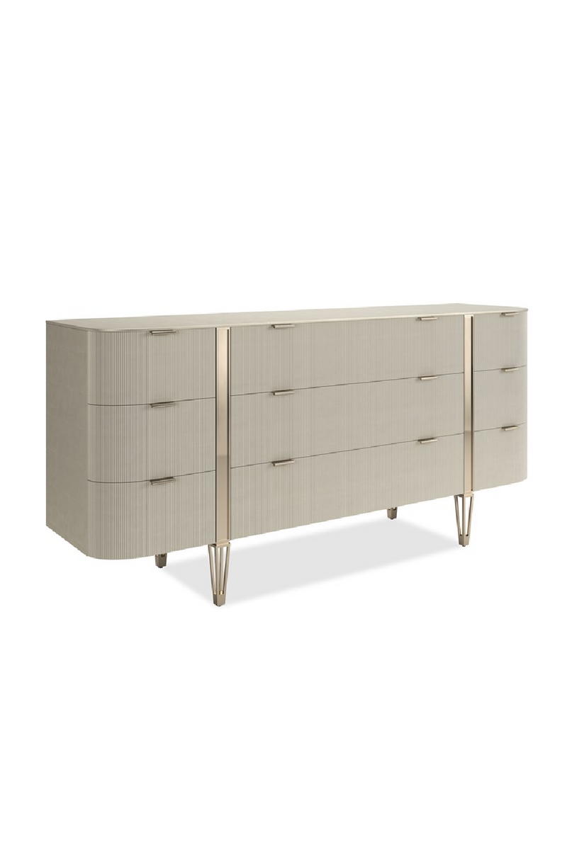Commode à 9 Tiroirs avec Façade Cannelée | Caracole Love At First Sight | OROA.fr