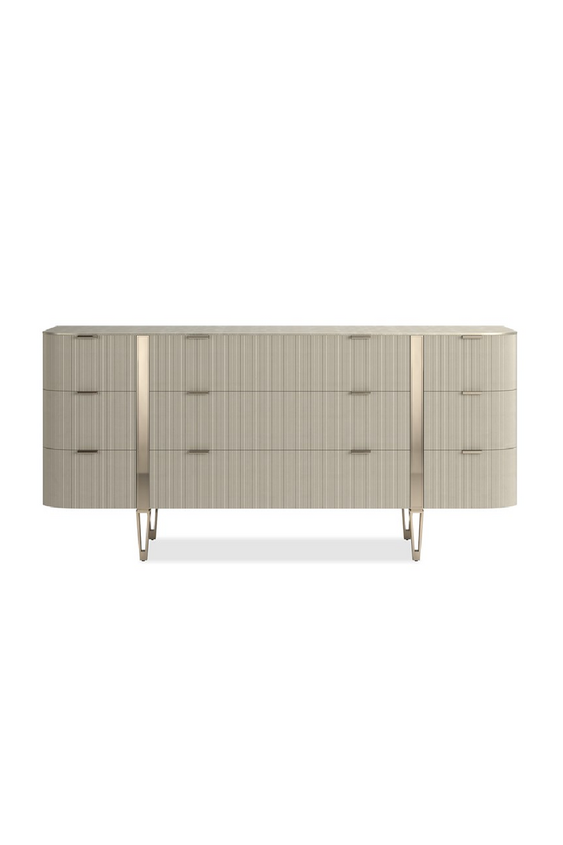 Commode à 9 Tiroirs avec Façade Cannelée | Caracole Love At First Sight | OROA.fr