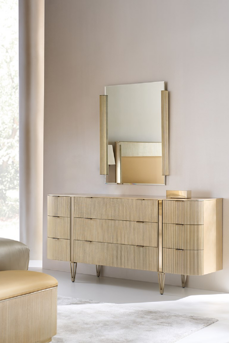 Commode à 9 Tiroirs avec Façade Cannelée | Caracole Love At First Sight | OROA.fr