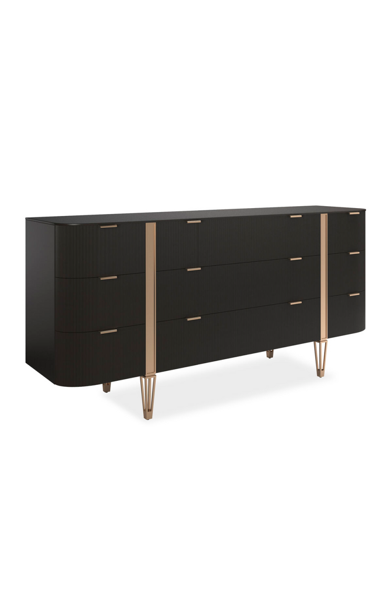 Commode à 9 Tiroirs avec Façade Cannelée | Caracole Love At First Sight | OROA.fr