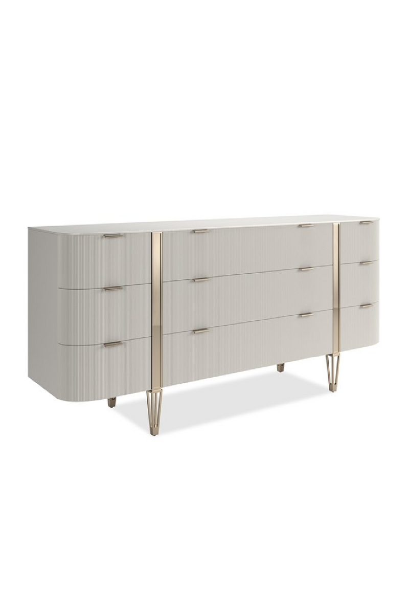 Commode à 9 Tiroirs avec Façade Cannelée | Caracole Love At First Sight | OROA.fr