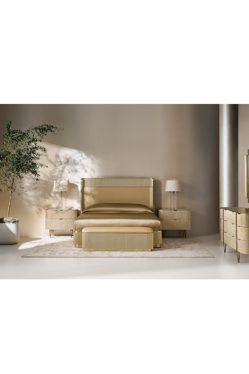 Lit King avec Tête de Lit Cannélée | Caracole Fall In Love | OROA.fr