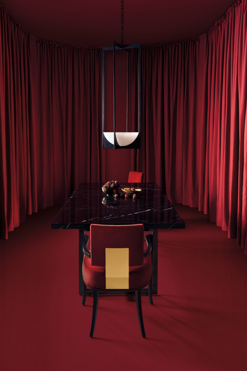 Table à manger avec plateau en marbre | Caracole Wish You Were Here | OROA.fr