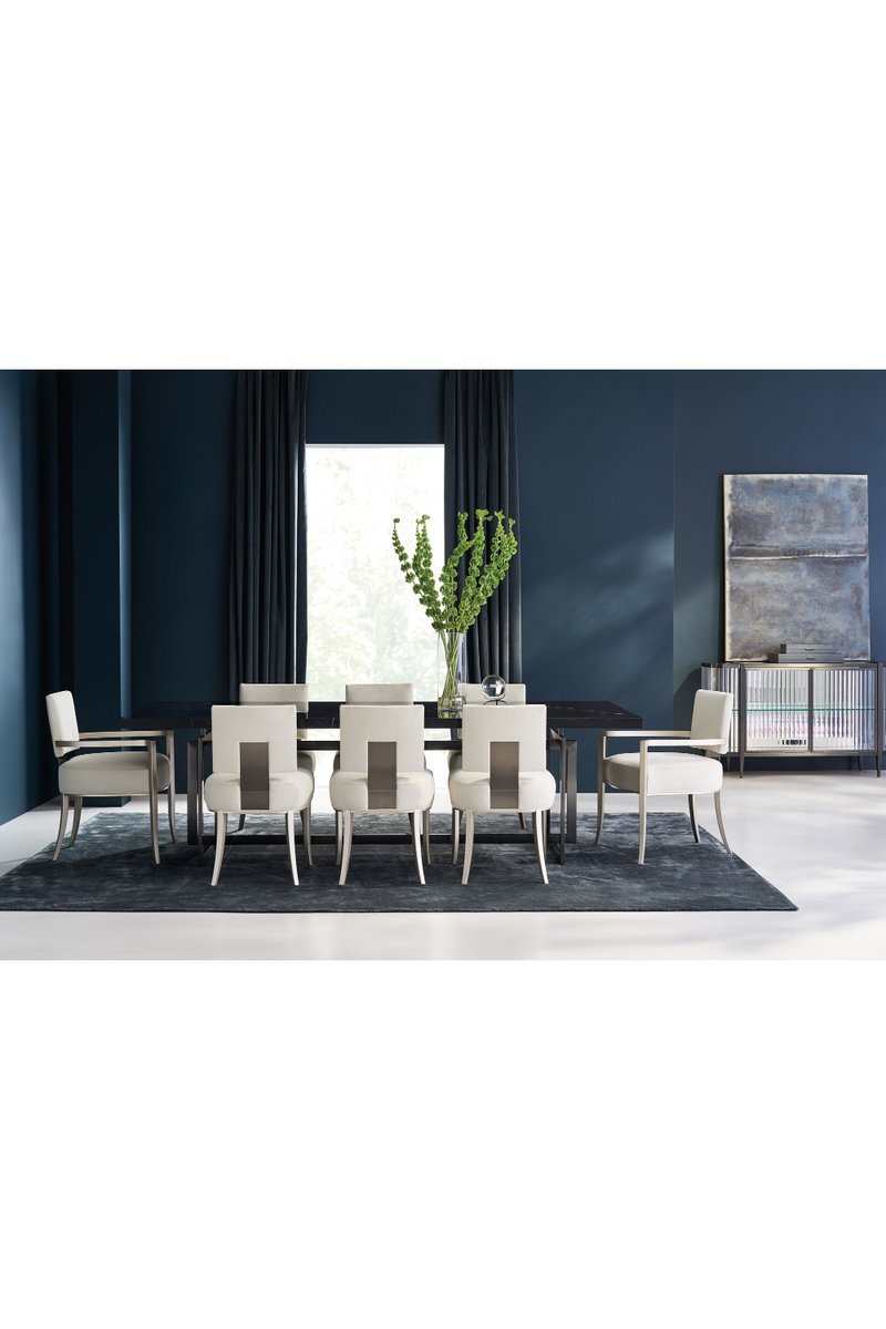 Table à manger avec plateau en marbre | Caracole Wish You Were Here | OROA.fr