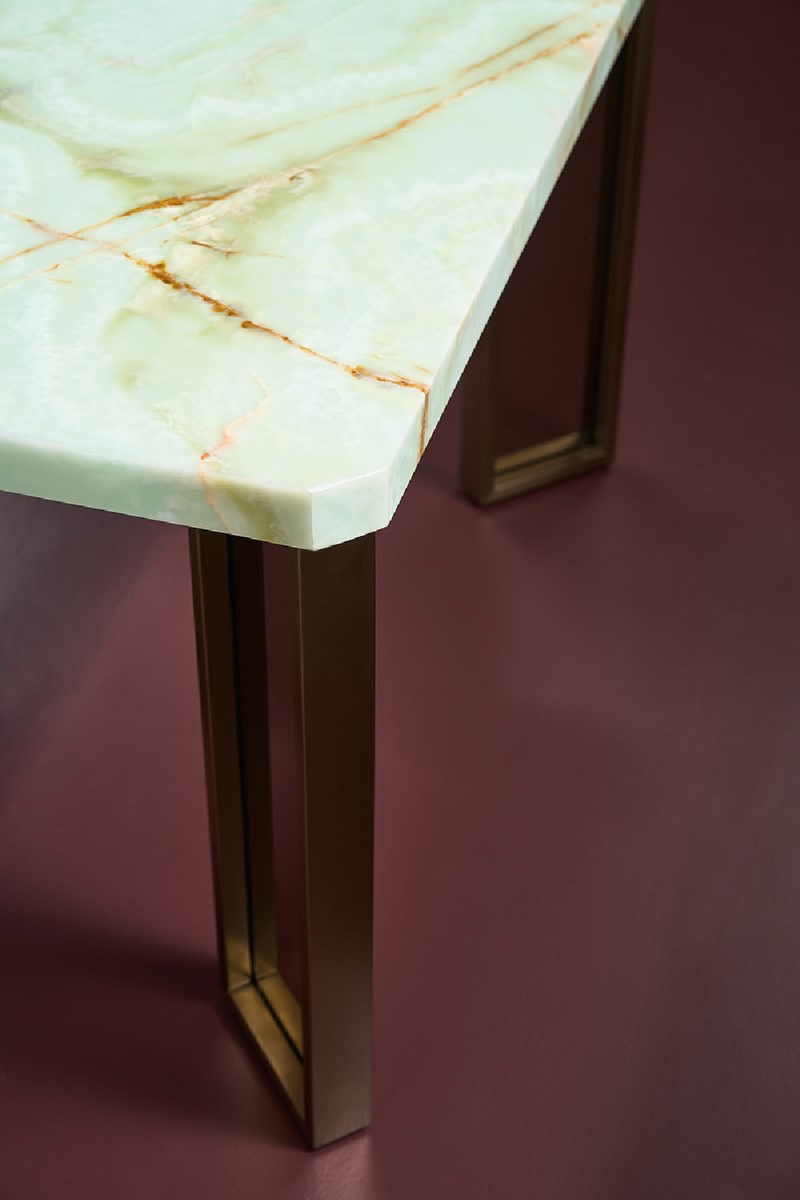 Table de salle à manger en onyx vert | Caracole The Naturalist | OROA.fr