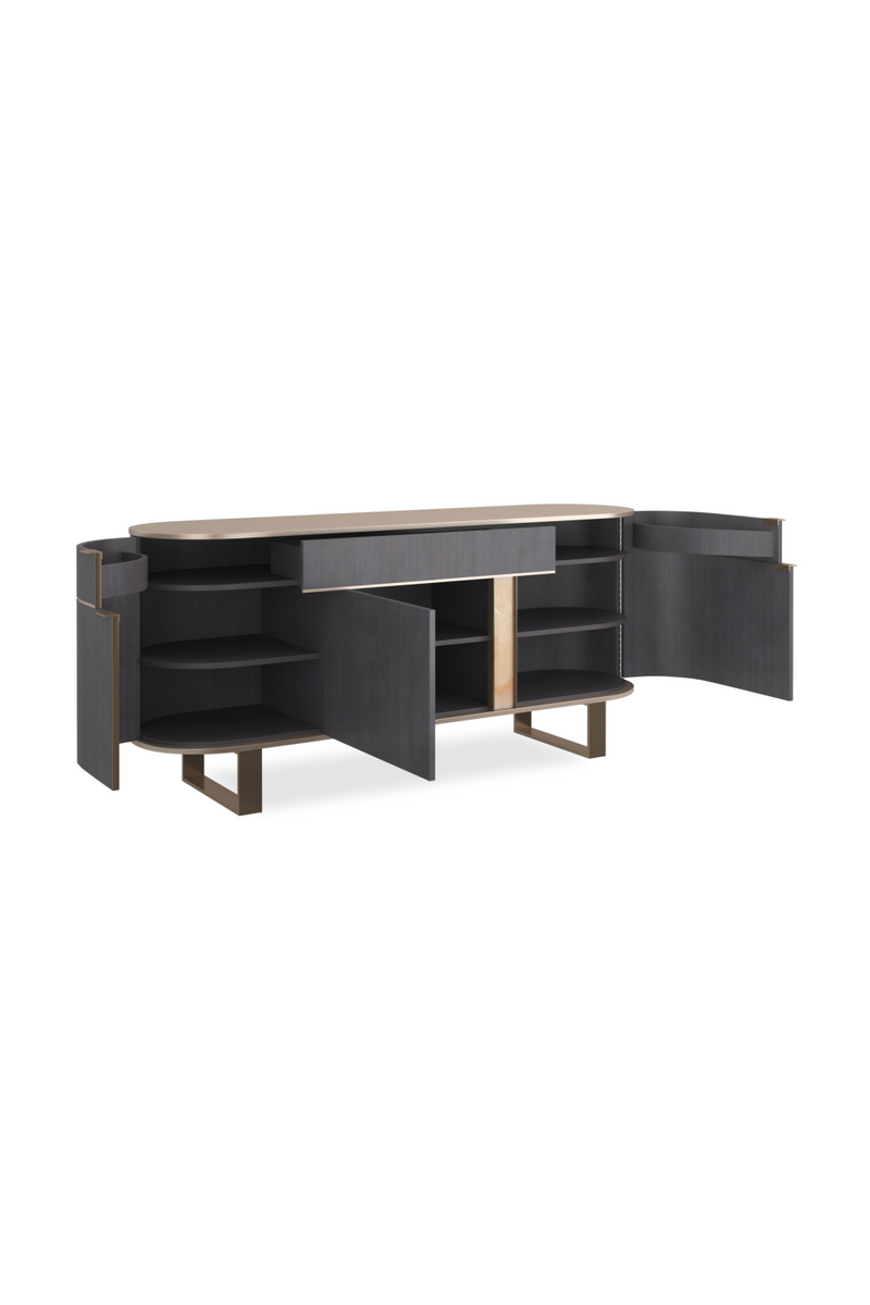 Buffet à 3 portes avec plateau doré | Caracole Piet | OROA.fr