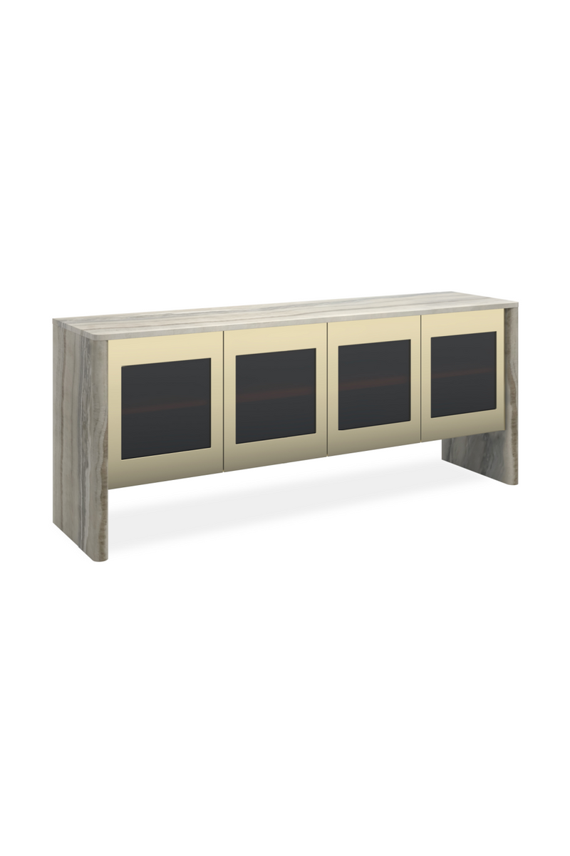 Buffet gris onyx à 4 portes | Caracole Sojourn | OROA.fr