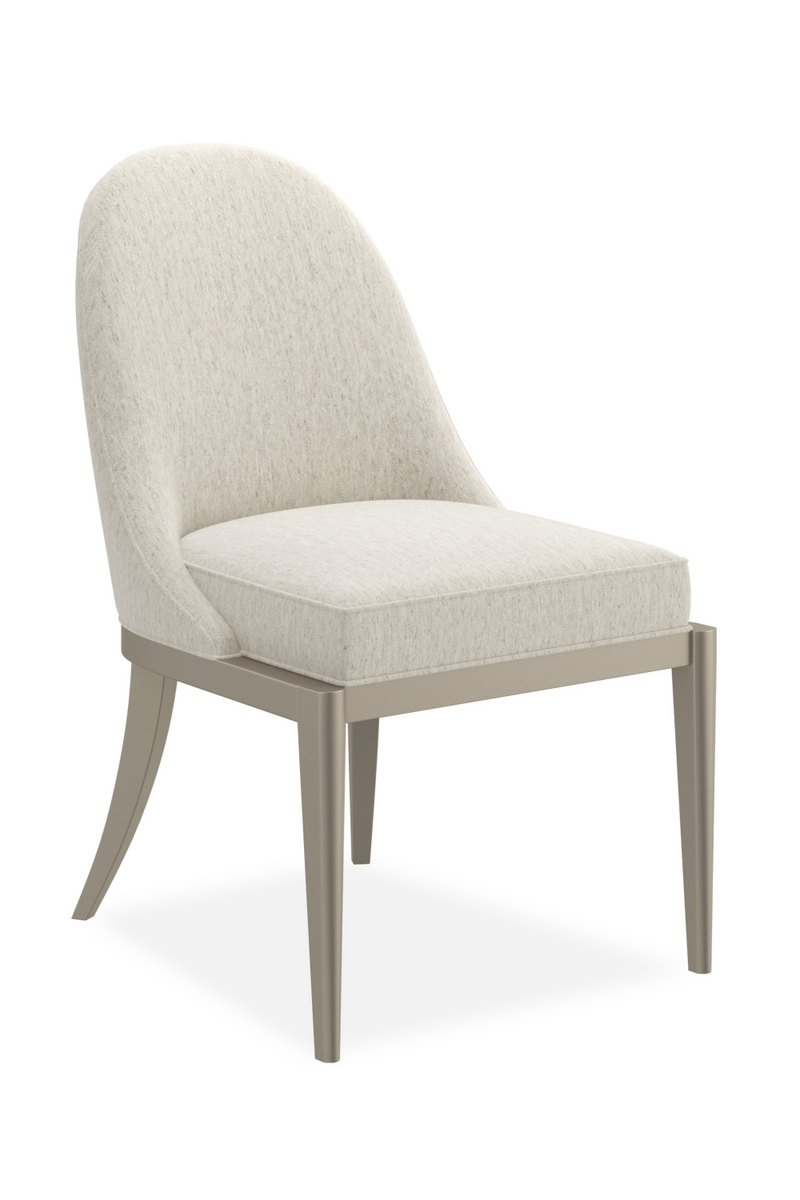 Chaise d’appoint dossier cintré écru | Caracole Natural Choice | OROA.fr