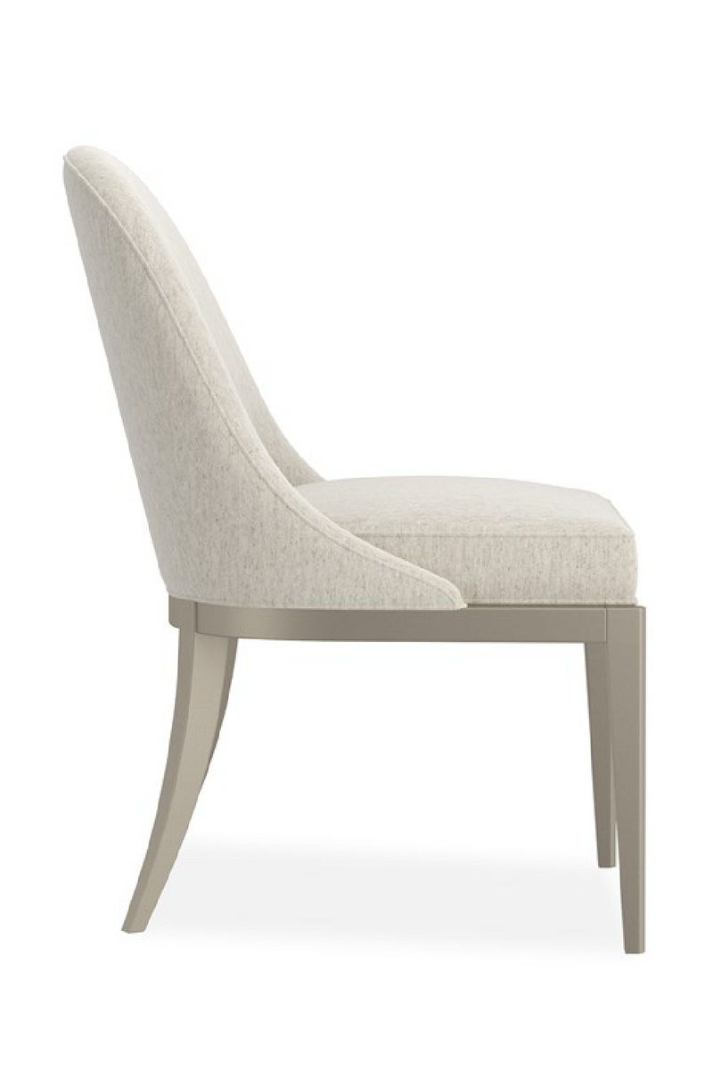 Chaise d’appoint dossier cintré écru | Caracole Natural Choice | OROA.fr