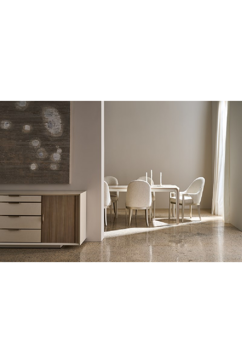 Chaise d’appoint dossier cintré écru | Caracole Natural Choice | OROA.fr