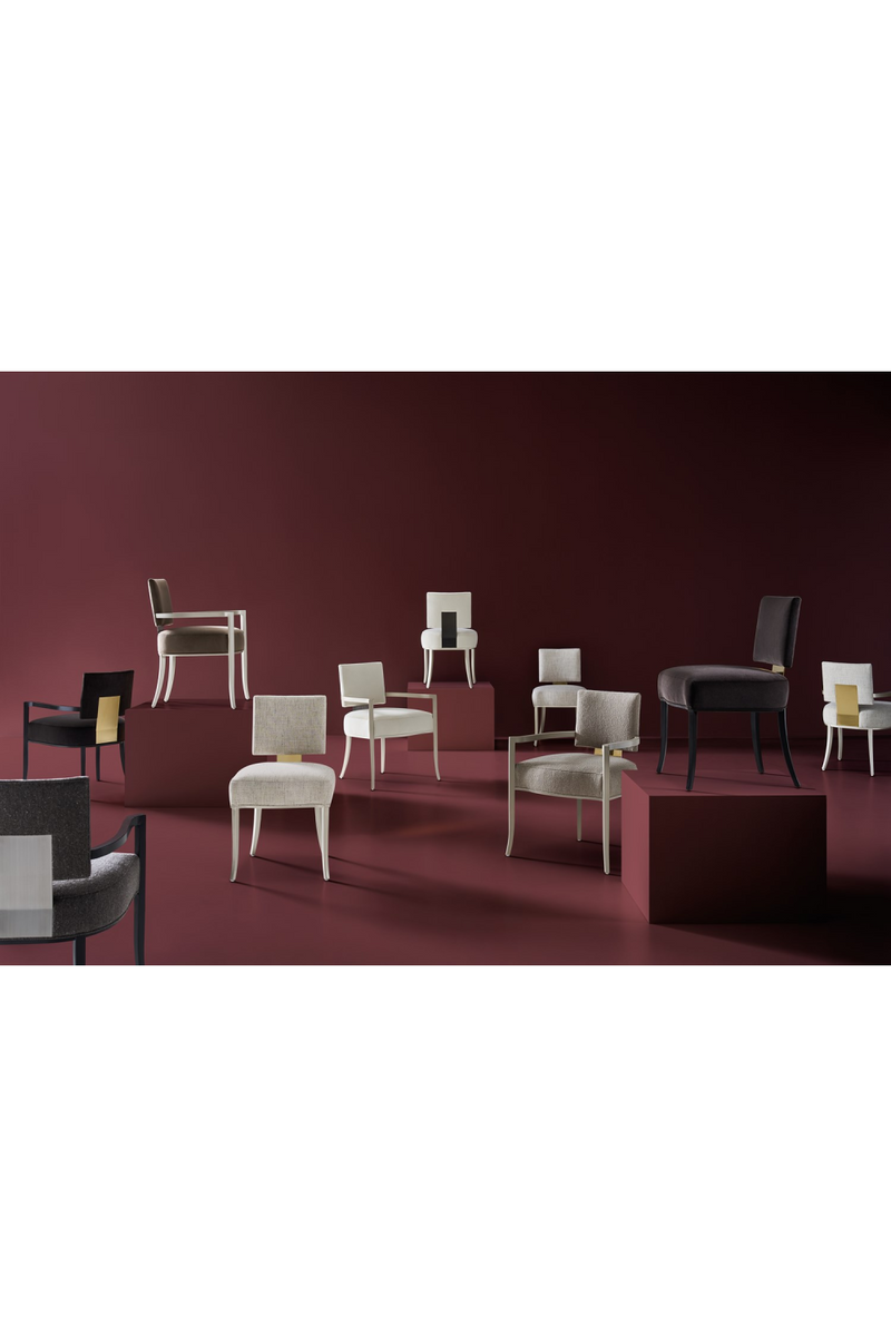 Chaise d’Appoint à Dossier Carré | Caracole Reserved Seating | OROA.fr