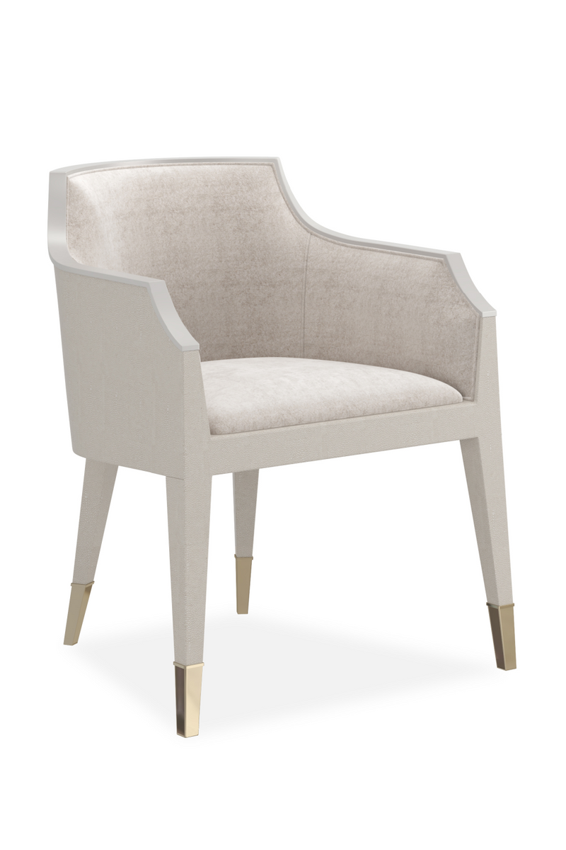 Fauteuil lounge en galuchat ivoire | Caracole Sabot | OROA.fr