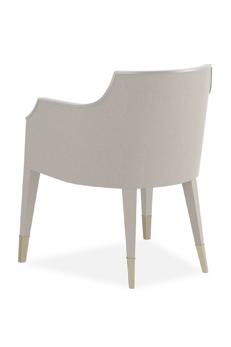 Fauteuil lounge en galuchat ivoire | Caracole Sabot | OROA.fr