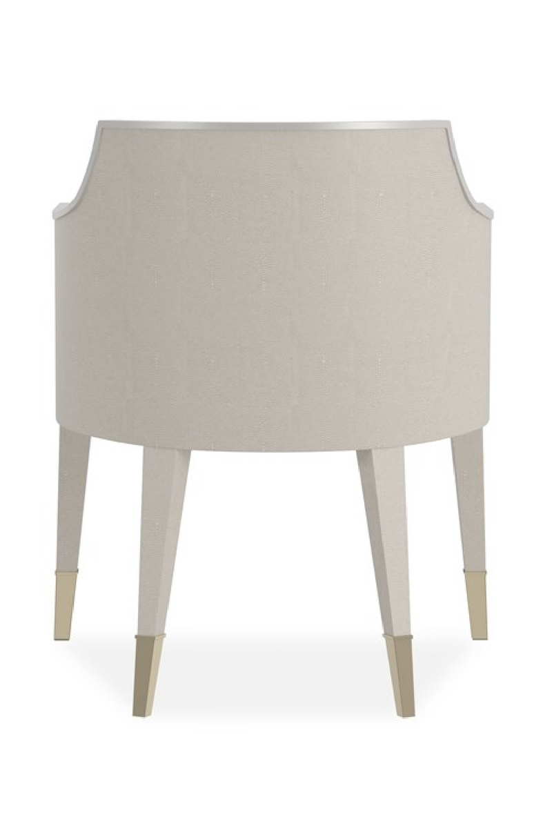 Fauteuil lounge en galuchat ivoire | Caracole Sabot | OROA.fr