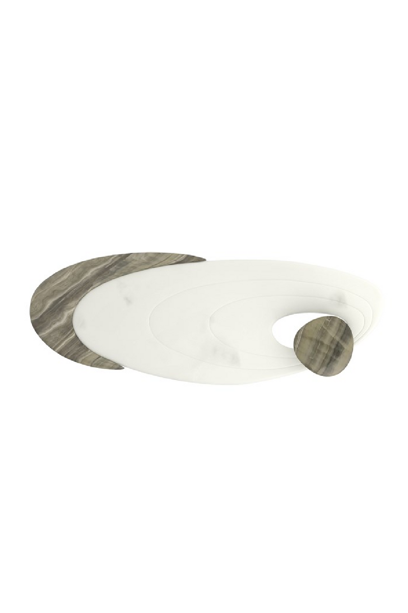 Table Basse Ovale Moderne en Marbre | Caracole Resonance | OROA.fr
