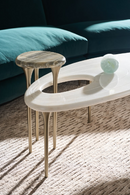 Table Basse Ovale Moderne en Marbre | Caracole Resonance | OROA.fr