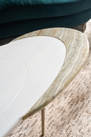 Table Basse Ovale Moderne en Marbre | Caracole Resonance | OROA.fr