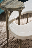 Table Basse Ovale Moderne en Marbre | Caracole Resonance | OROA.fr