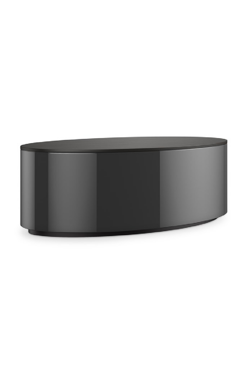 Table basse ovale en métal bronze | Caracole Adele | OROA.fr