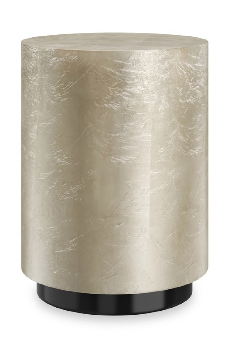 Table d’Appoint Taupe Argenté | Caracole Coffee Couture | Meubleluxe.fr