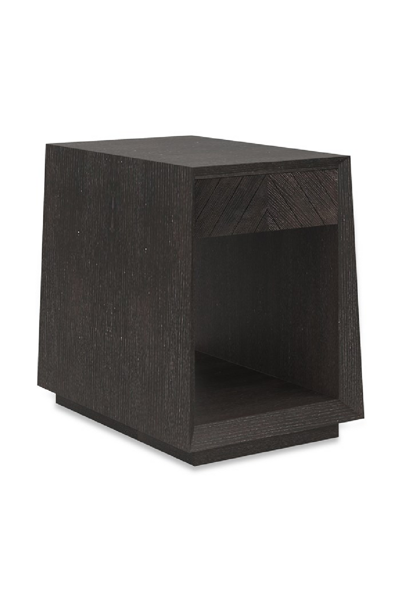 Table d’Appoint 1 Tiroir en Frêne Noir | Caracole Bridges | OROA.fr
