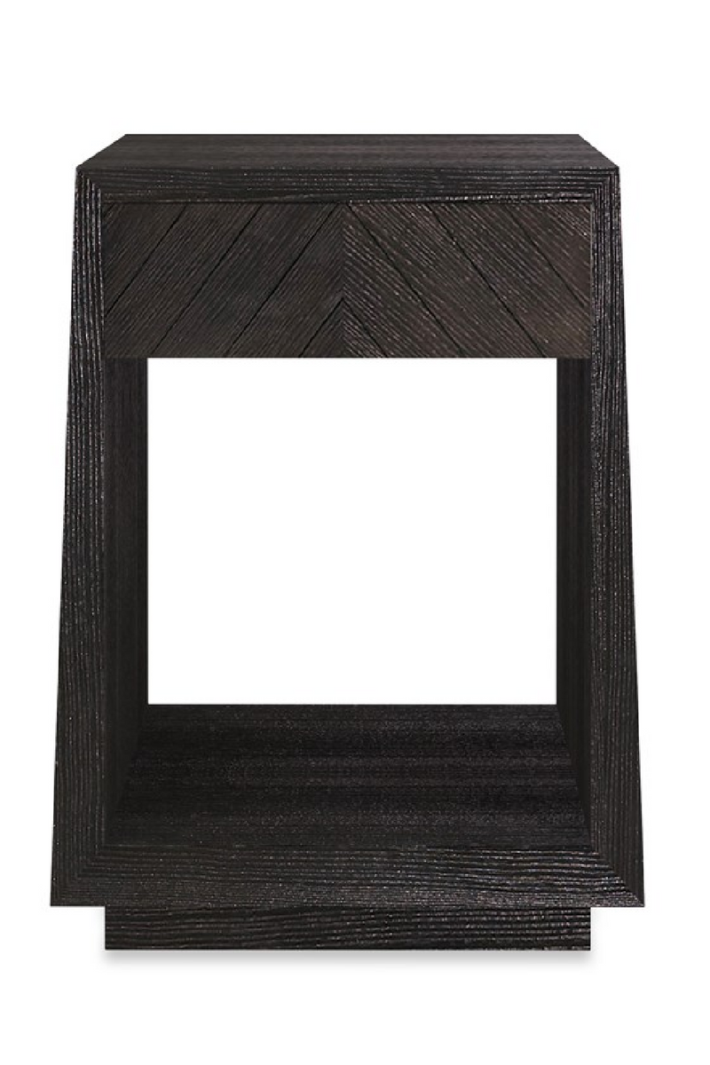 Table d’Appoint 1 Tiroir en Frêne Noir | Caracole Bridges | OROA.fr
