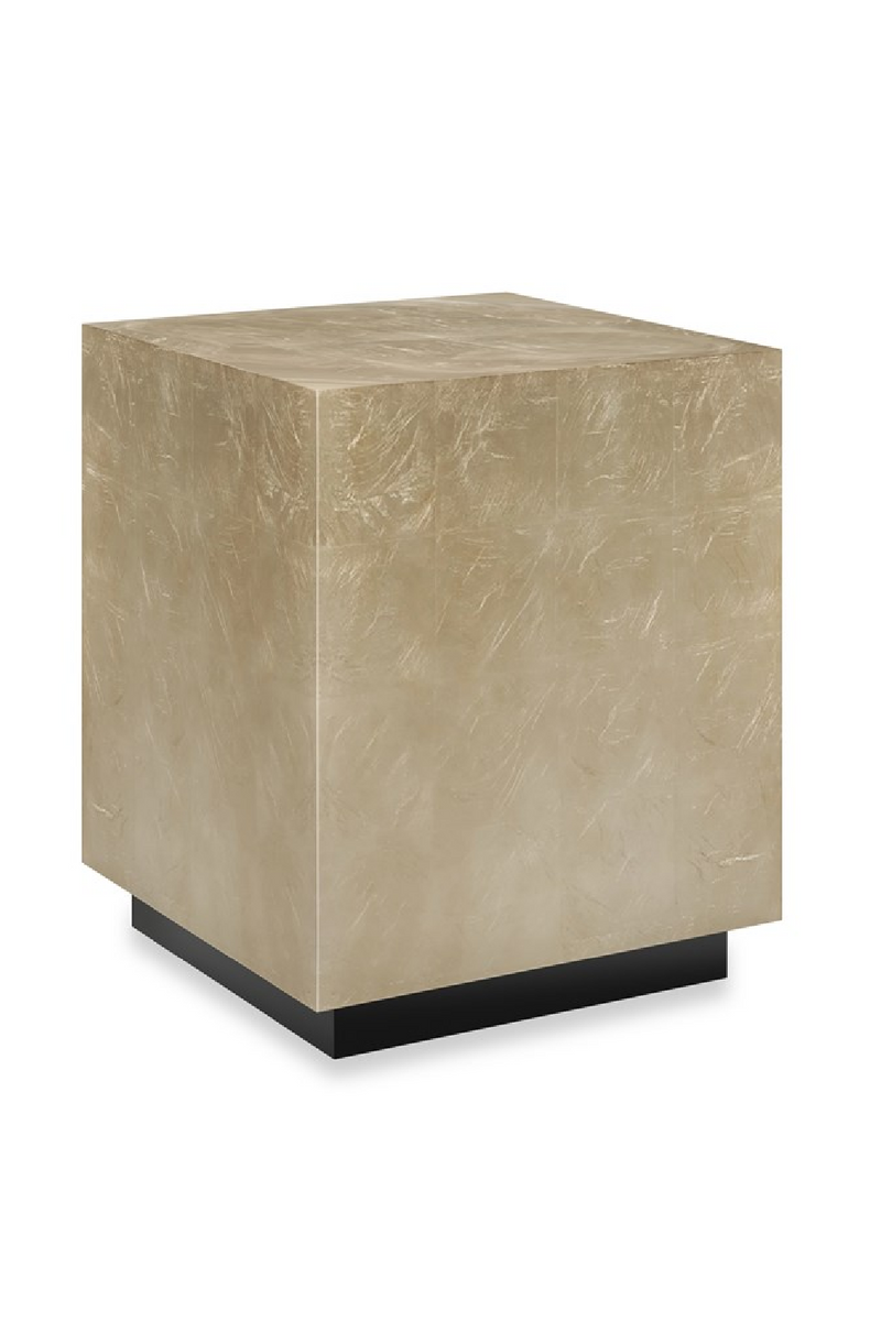 Table d’Appoint Taupe Argenté | Caracole Coffee Couture | Meubleluxe.fr
