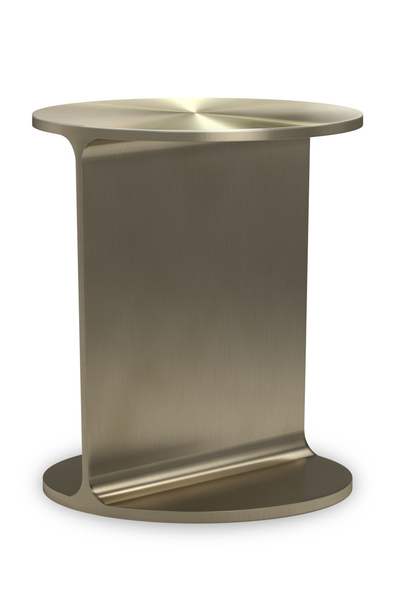 Table d’Appoint en Or Brossé | Caracole Rivet | OROA.fr