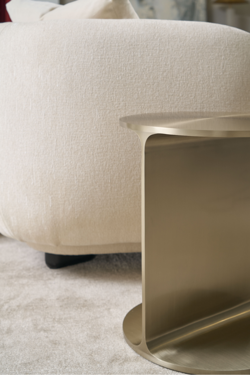Table d’Appoint en Or Brossé | Caracole Rivet | OROA.fr