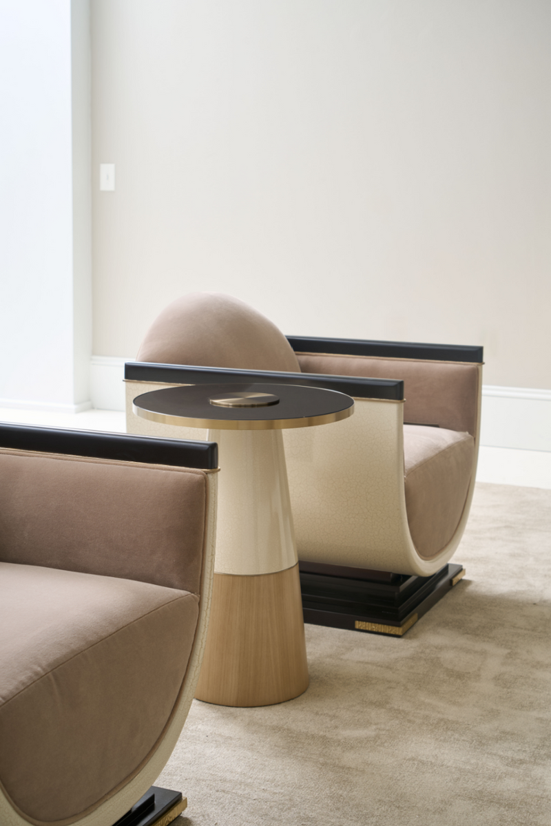 Table d’Appoint en Verre Bronze Fumé | Caracole Aperture | OROA.fr