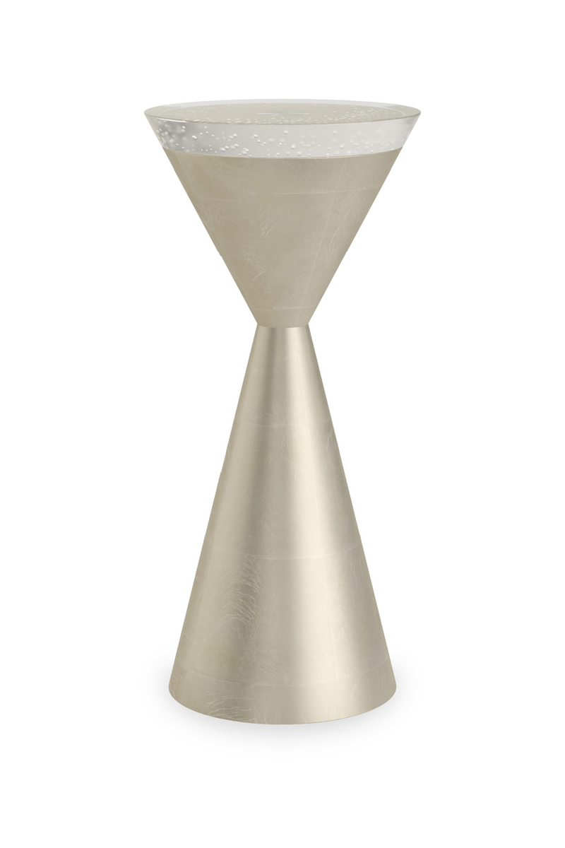 Table d’appoint sablier argentée | Caracole Spy Glass | OROA.fr