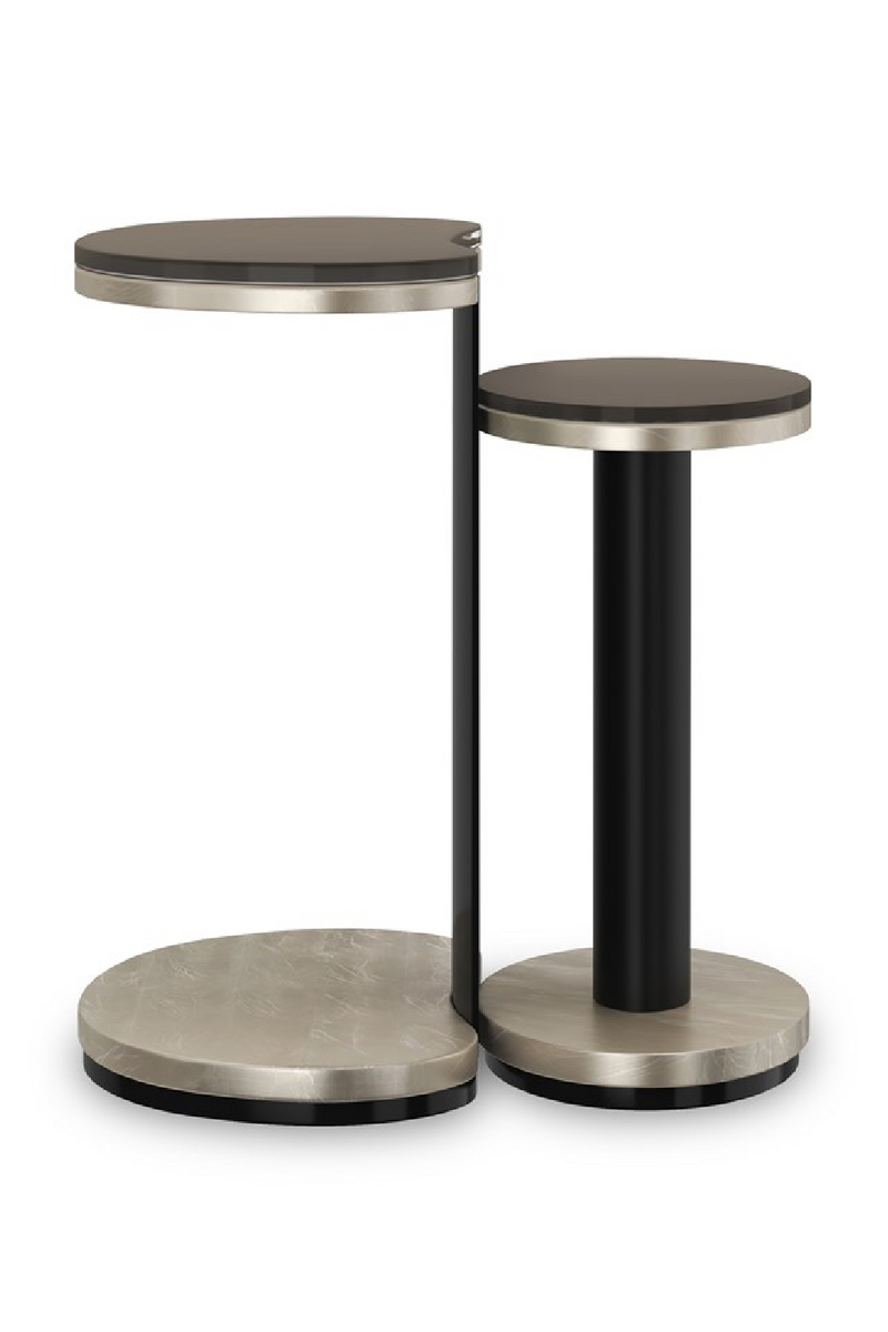 Tables d’appoint gigognes en verre bronze (lot de 2) | Caracole Fritza | OROA.fr