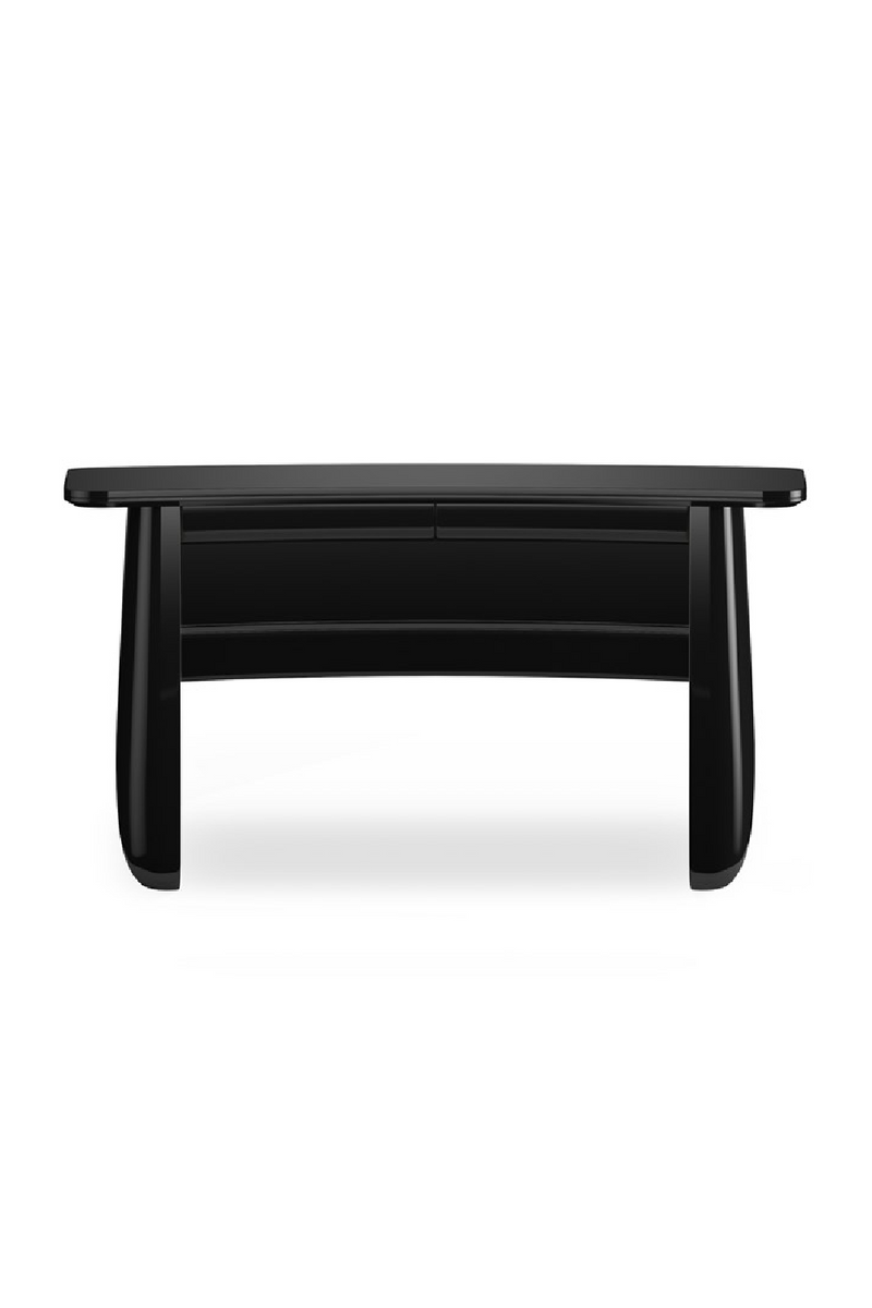 Bureau en verre noir à 2 tiroirs | Caracole Cabochon | OROA.fr