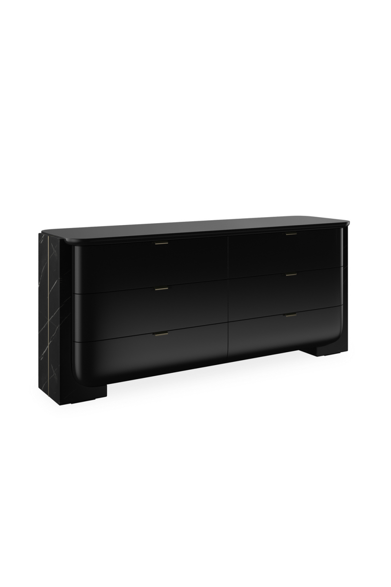 Commode noire à 6 tiroirs | Caracole Overlap | OROA.fr
