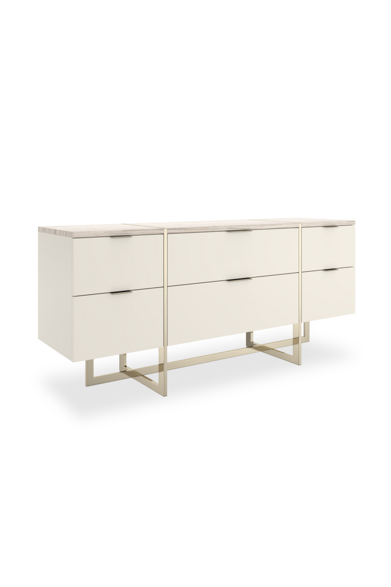 Commode blanche à 6 tiroirs | Caracole Wish You Were Here | OROA.fr
