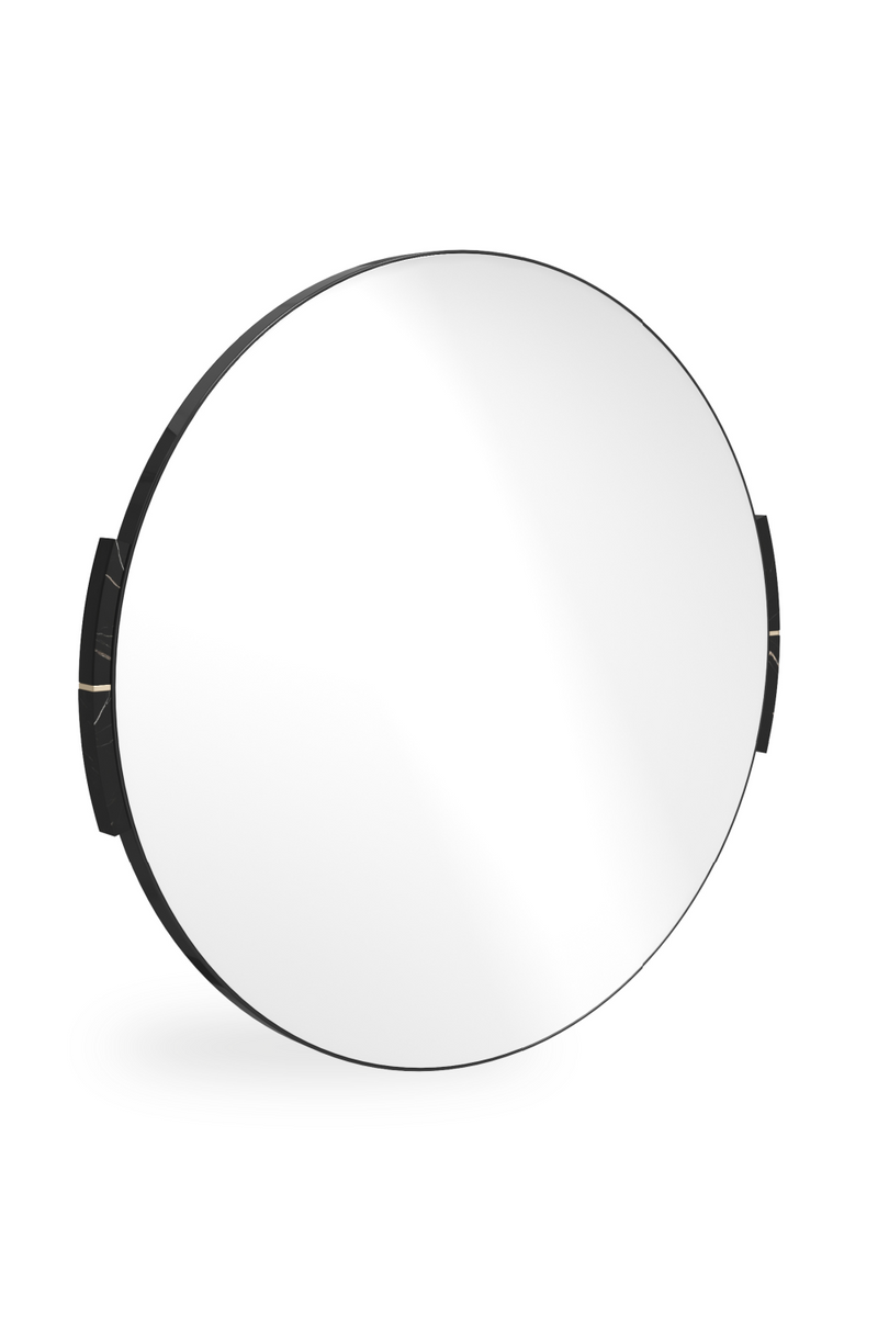 Miroir mural rond avec accents en marbre | Caracole Overlap | OROA.fr
