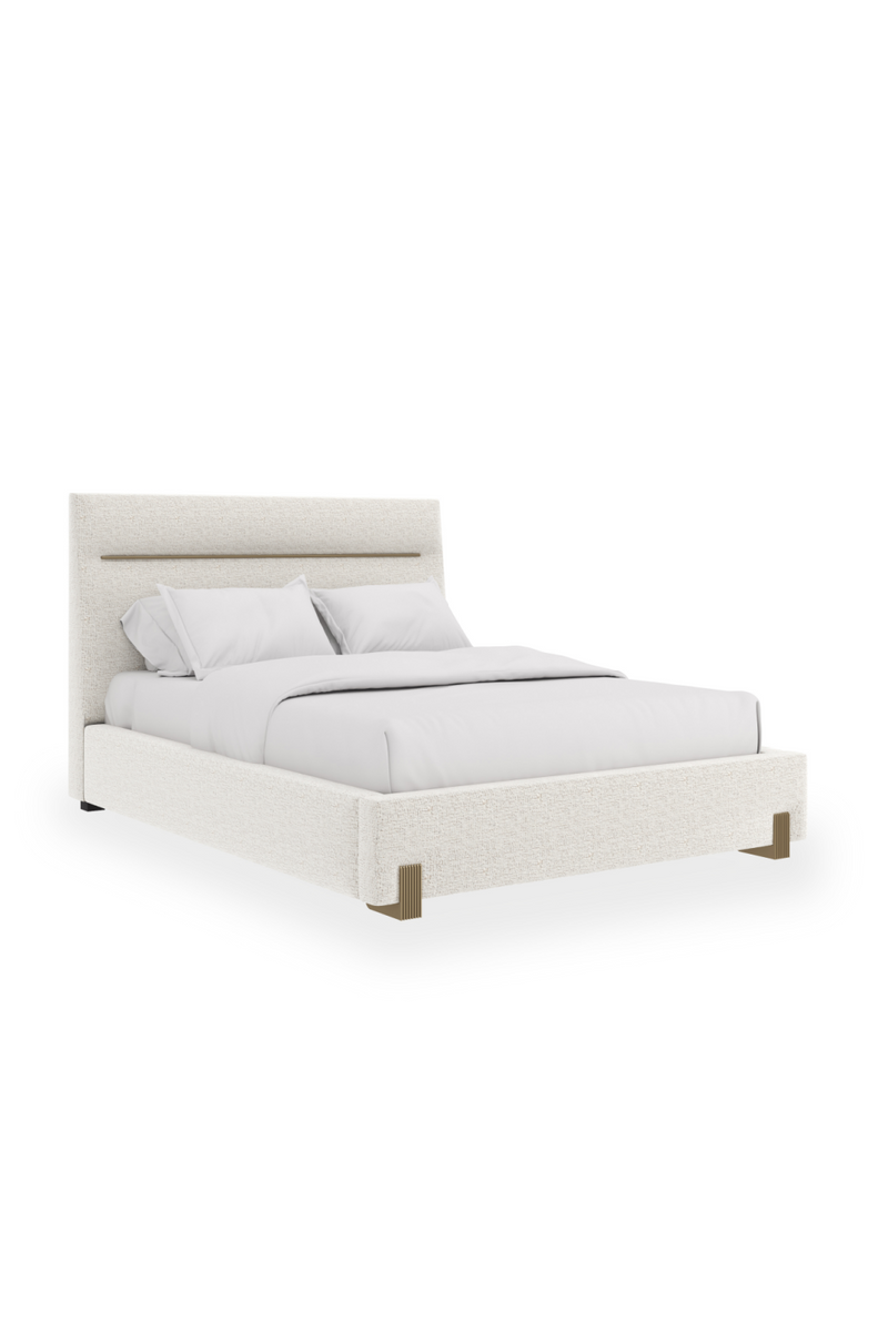 Lit capitonné tissé blanc | Caracole Counter Balance | OROA.fr