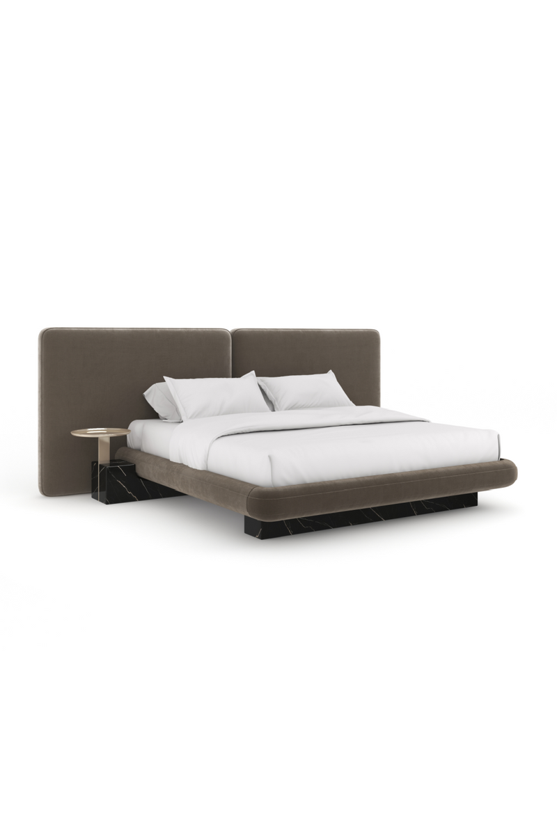 Lit 2 panneaux en taupe foncé | Caracole Overlap | OROA.fr