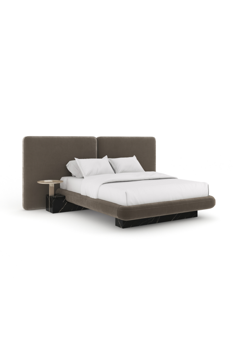 Lit 2 panneaux en taupe foncé | Caracole Overlap | OROA.fr